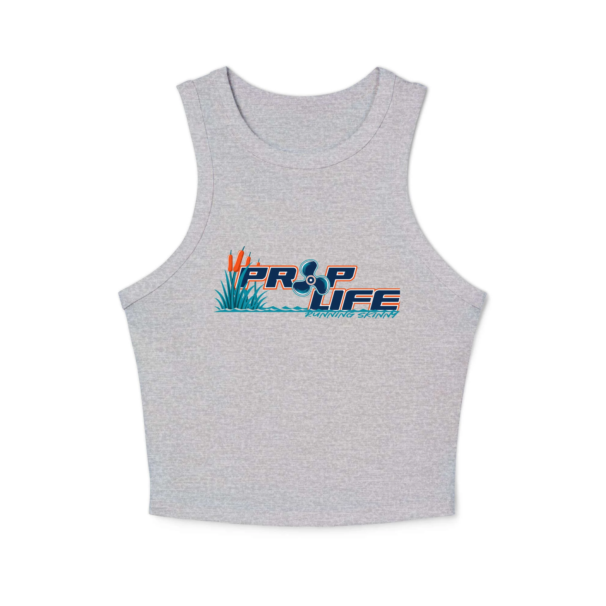 Women's micro rib racer tank top - Image 2