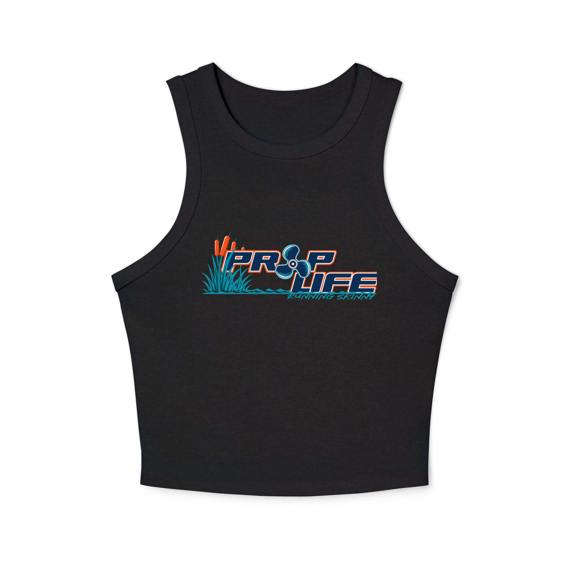 Women's micro rib racer tank top - Image 3