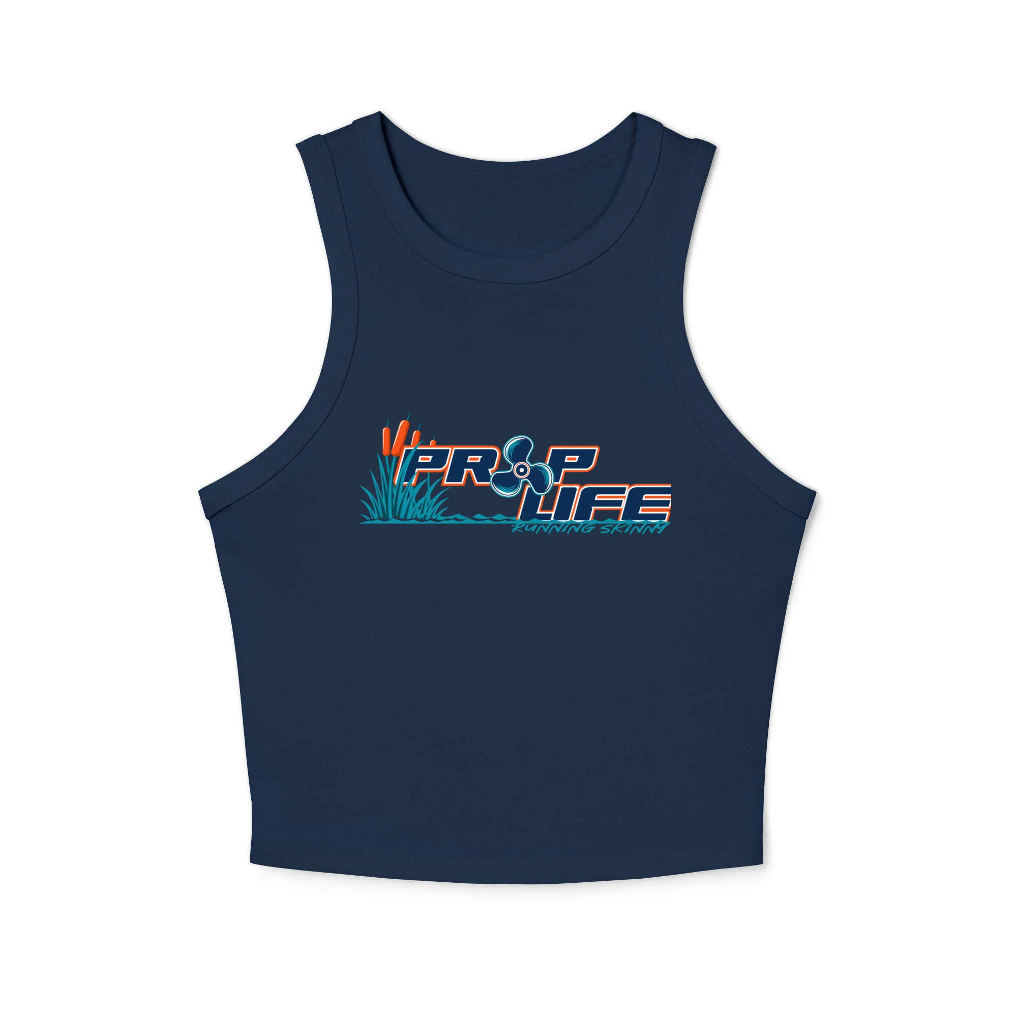 Women's micro rib racer tank top - Image 4