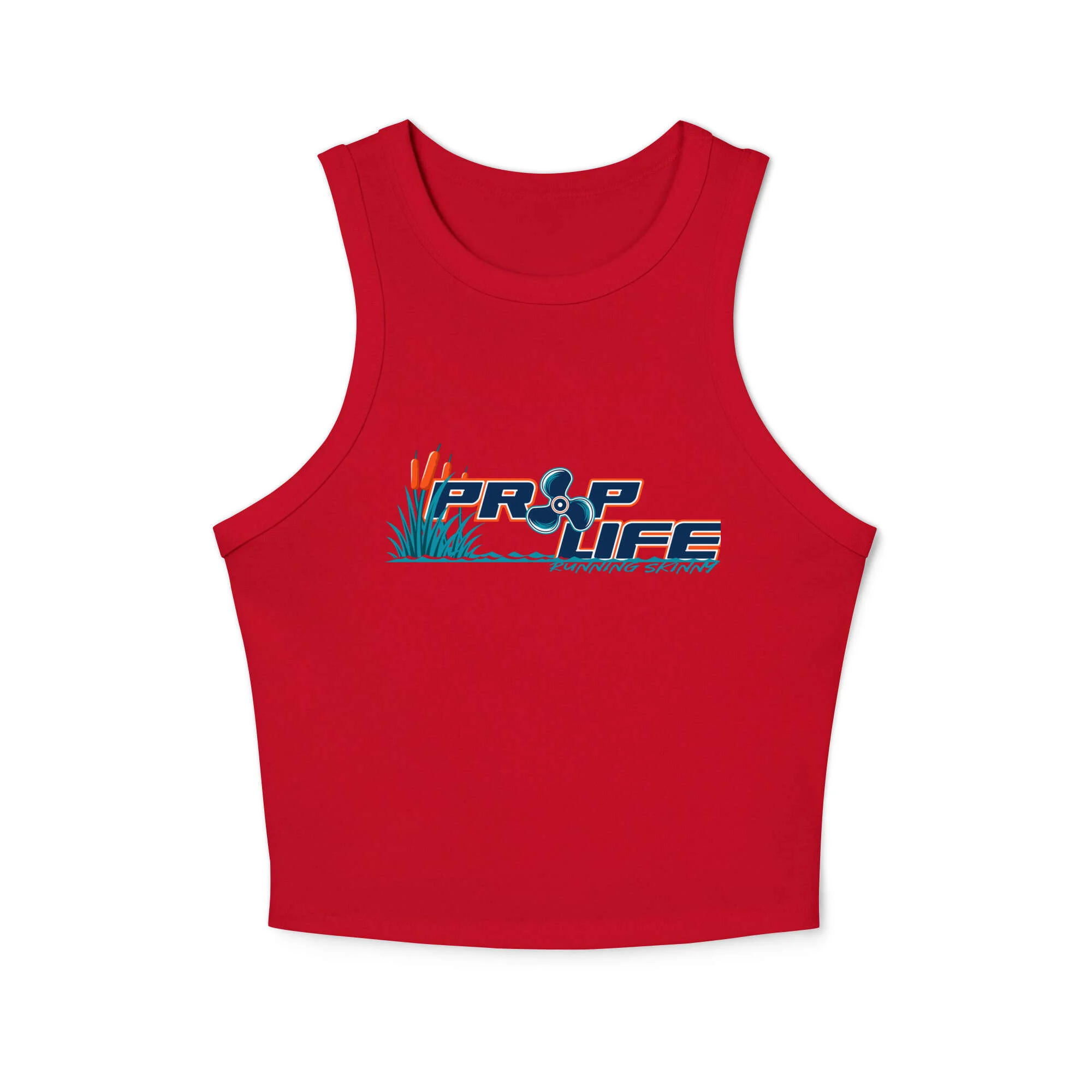 Women's micro rib racer tank top - Image 6