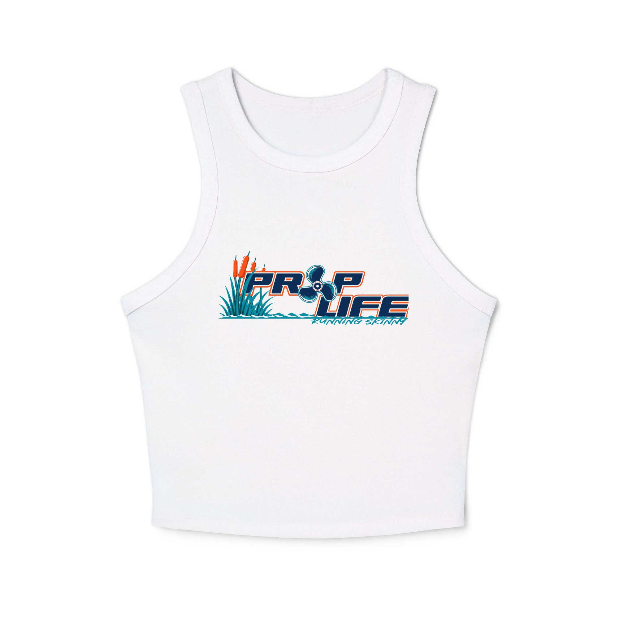 Women's micro rib racer tank top - Image 7